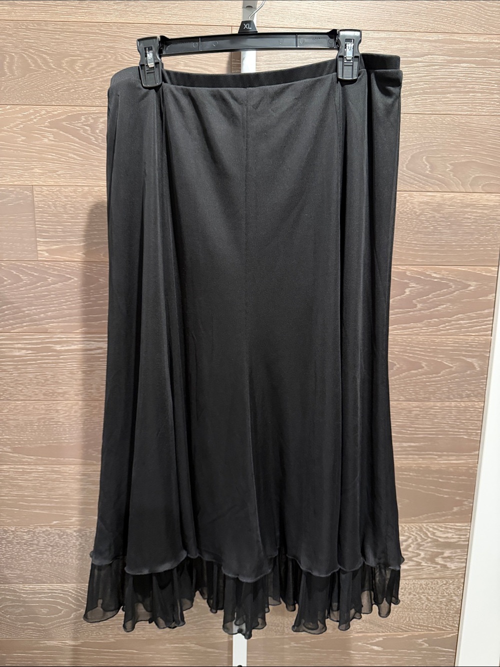 MSK Midi Skirt with Ruffled Hem